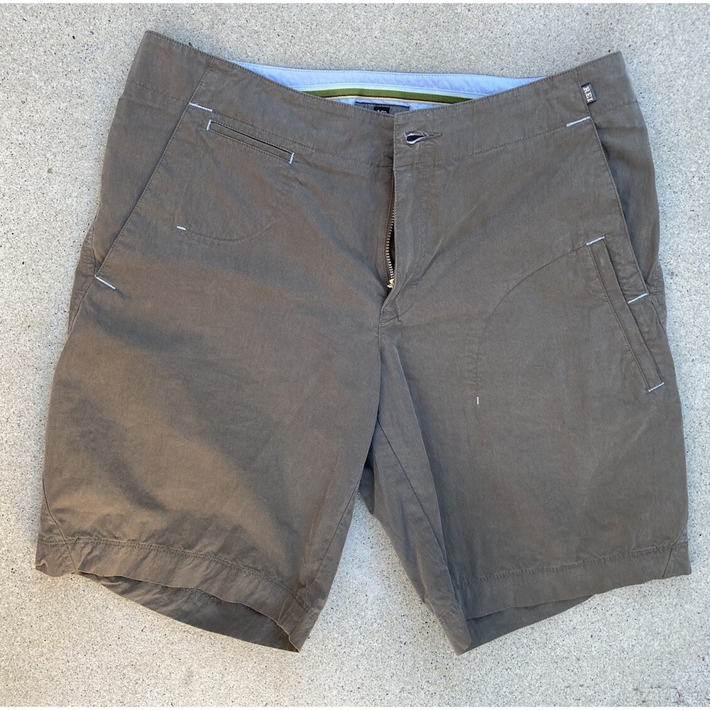 Women's REI Green Hiking Cargo Shorts 10 Nylon Stretch Relax Light Breath Pocket